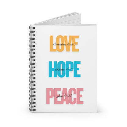 Inspirational Spiral Notebook - Love, Hope, Peace Quotes, Motivational Journal, Gift for Writers, Back to School, Student Supplies, [...]