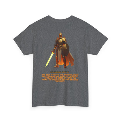 The Armor Of God - Knight Illustration Tee with Scripture Text (Ephesians 6:10-18)