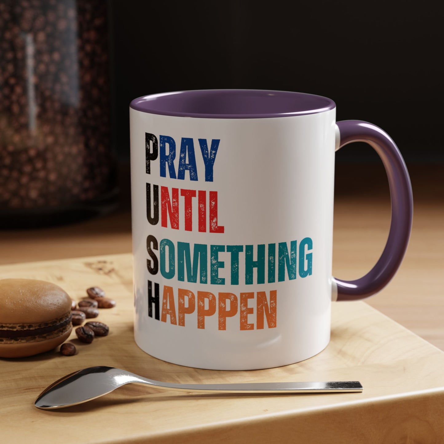Inspirational Accent Coffee Mug | Motivational Quote Mug | Prayer Coffee Cup | Self-Care Gift | Office & Home Decor