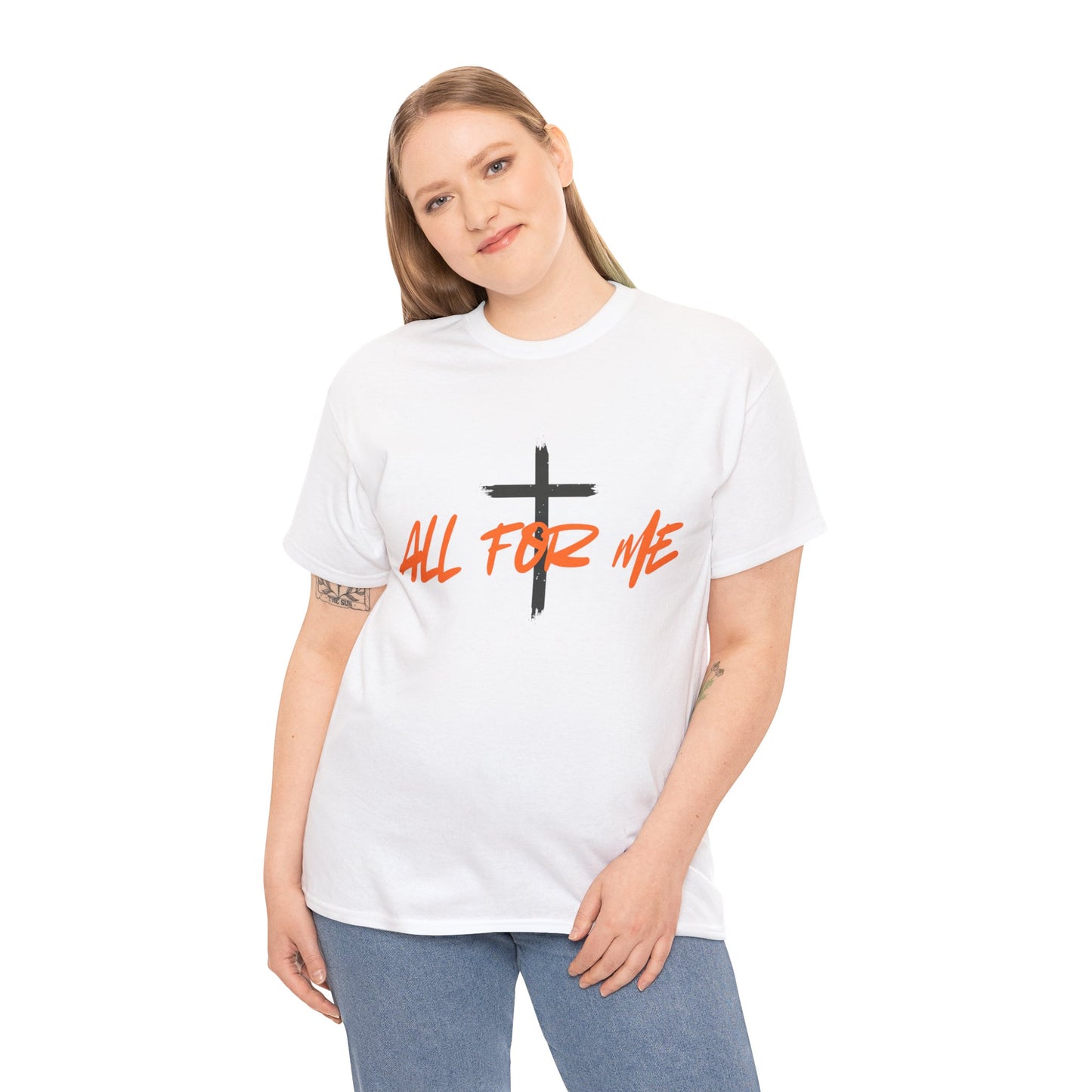 All For Me" Faith Graphic TeeChristian Cross T-Shirt