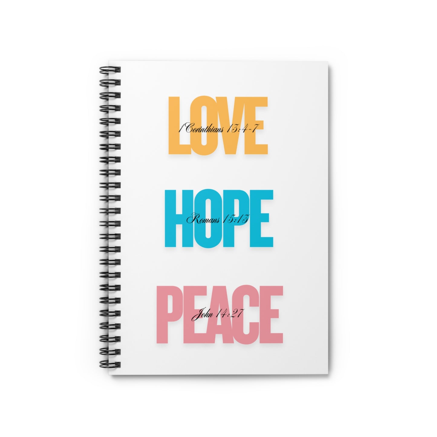 Inspirational Spiral Notebook - Love, Hope, Peace Quotes, Motivational Journal, Gift for Writers, Back to School, Student Supplies, [...]