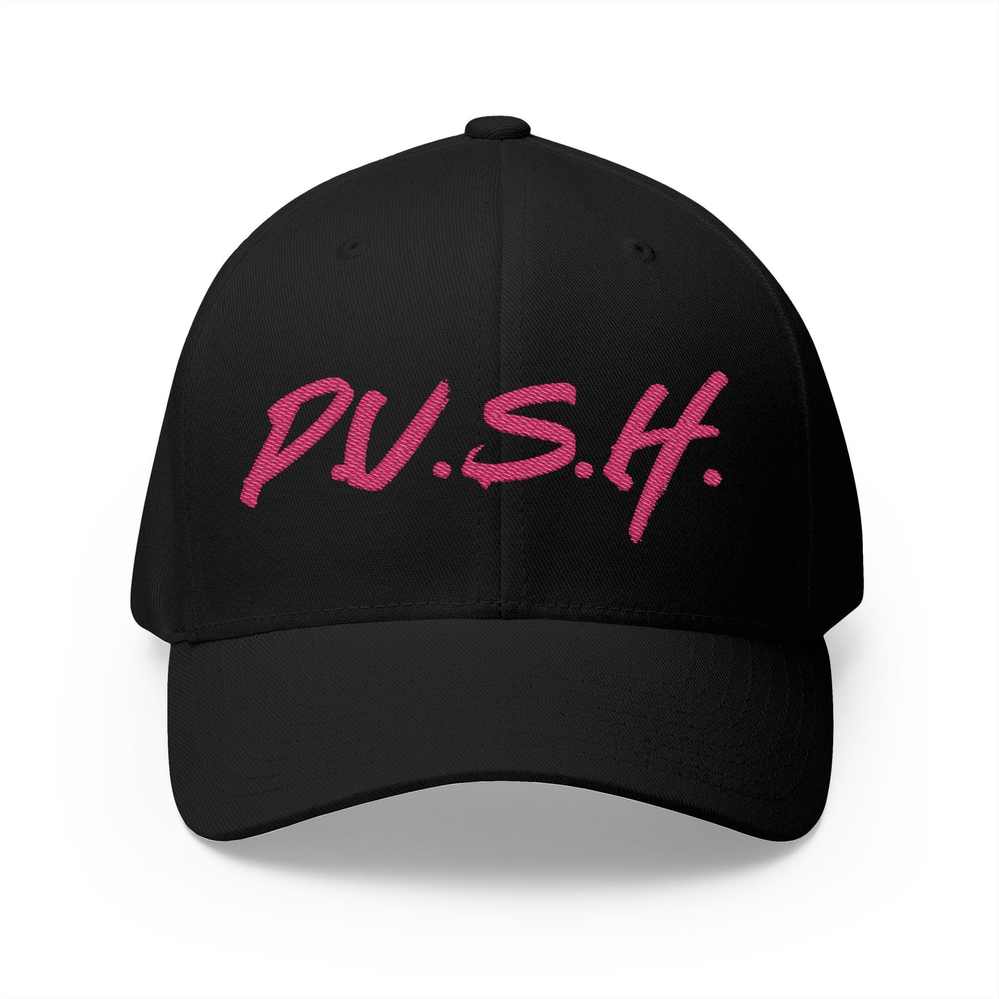Embroidered 'P.U.S.H.' Script Baseball Cap — Motivational Pink Trucker Hat