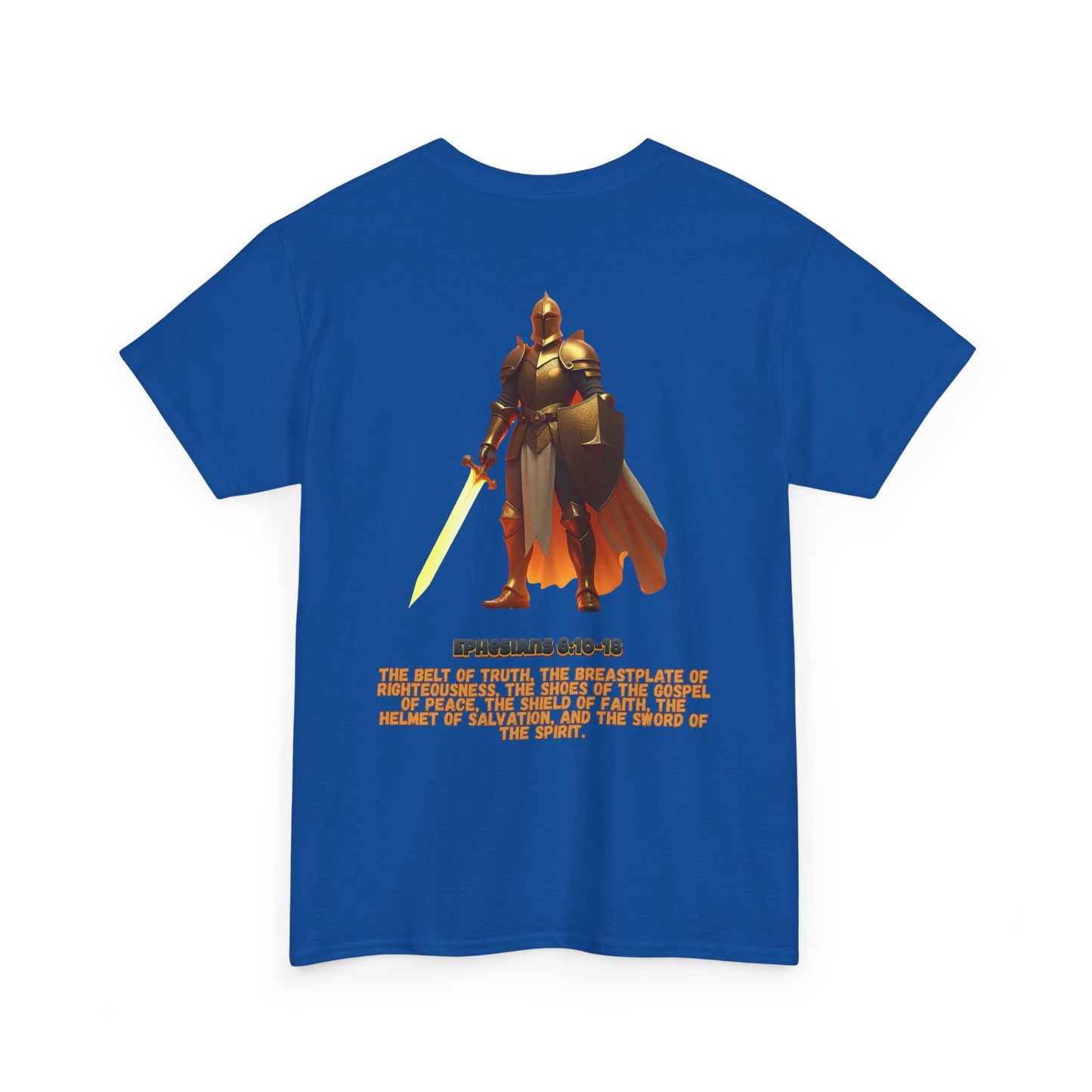 The Armor Of God - Knight Illustration Tee with Scripture Text (Ephesians 6:10-18)