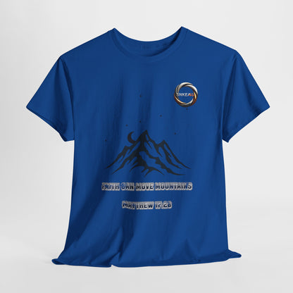 Mountain Moon Graphic Tee — Minimalist Nature T-Shirt with Celestial Design