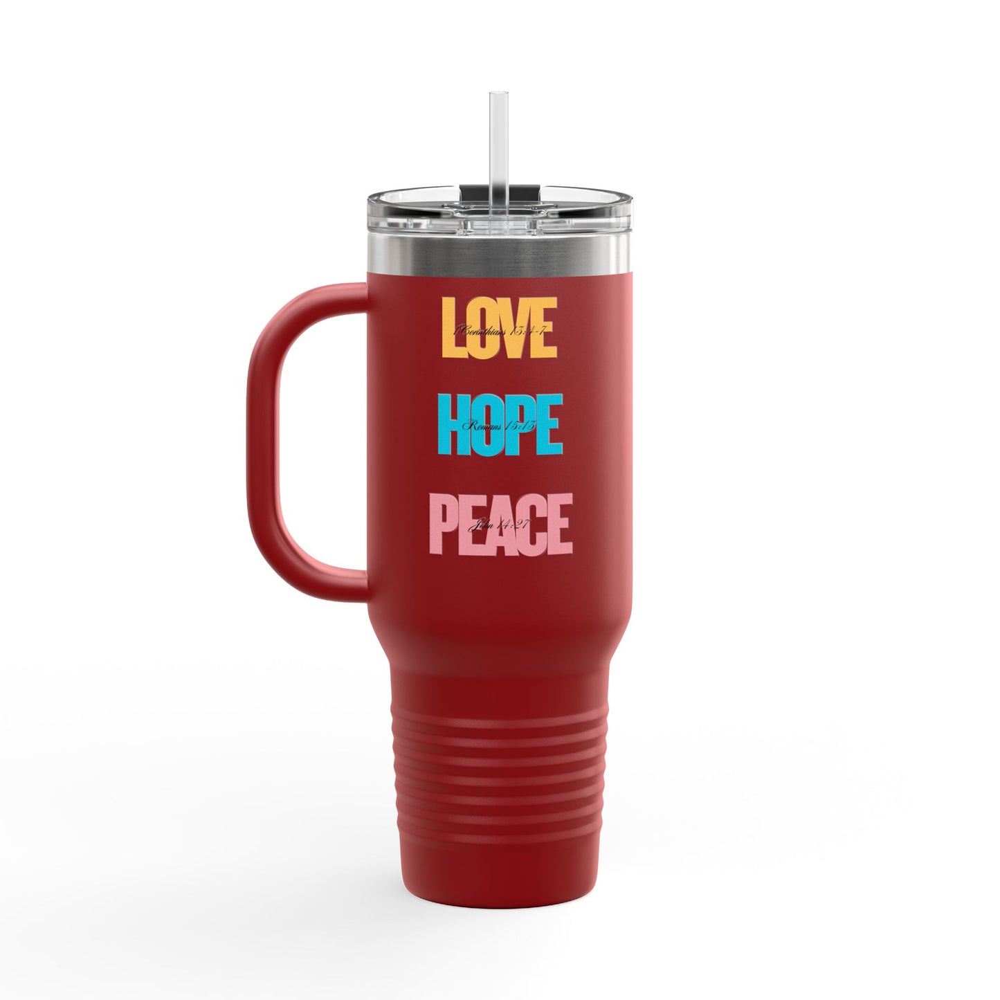 Love, Hope, Peace - 40oz Insulated Travel Mug