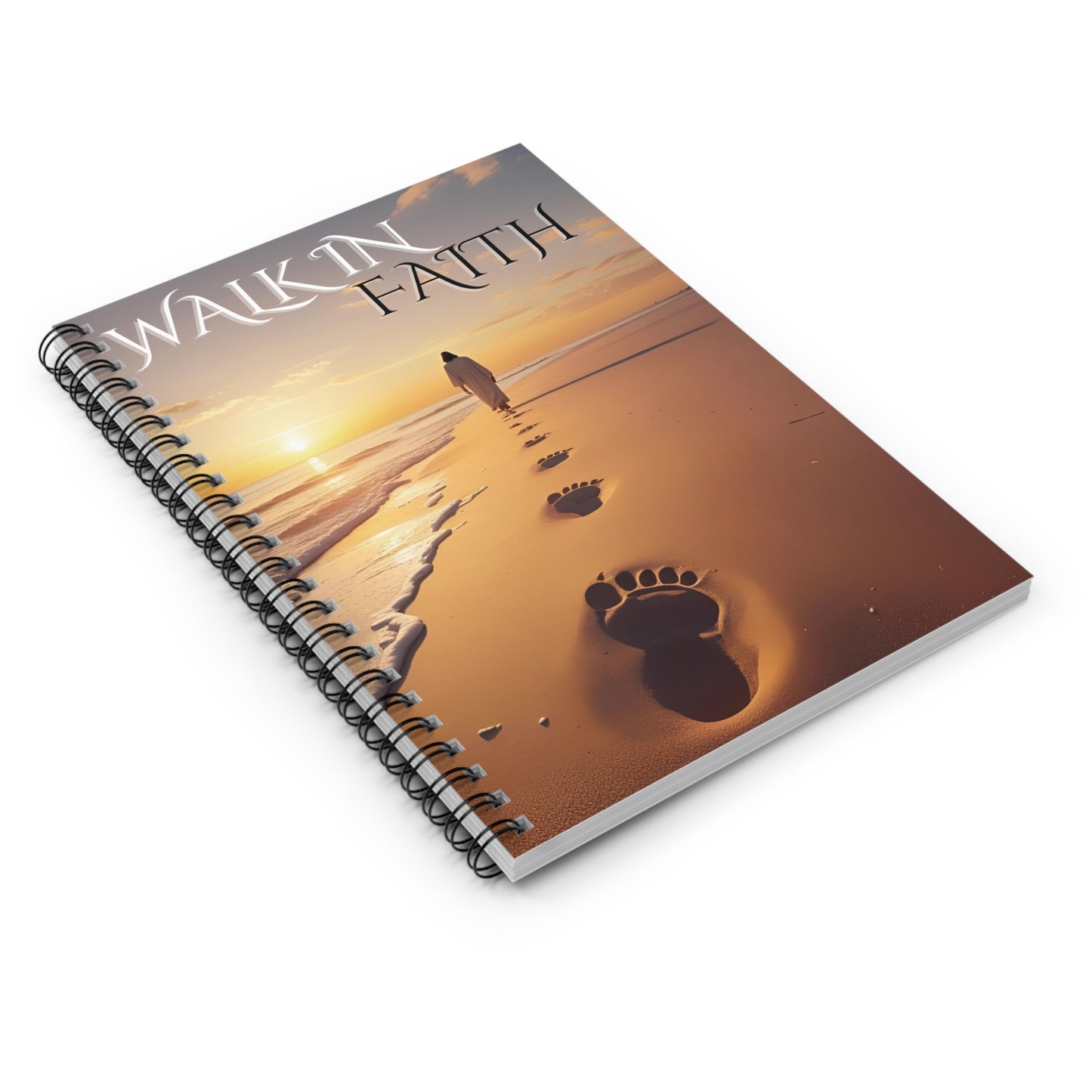 Inspirational Spiral Notebook - Walk in Faith, Motivational Journal, Prayer Journal, Gift for Students, Self-Help Notebook, Writing [...]