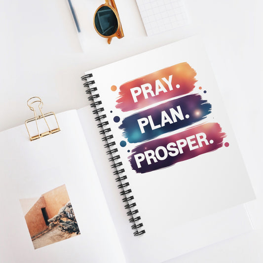 Inspirational Spiral Notebook - Ruled Line | Pray Plan Prosper | Personal Journal, Student Supplies, Gift for Graduates, Planner, [...]