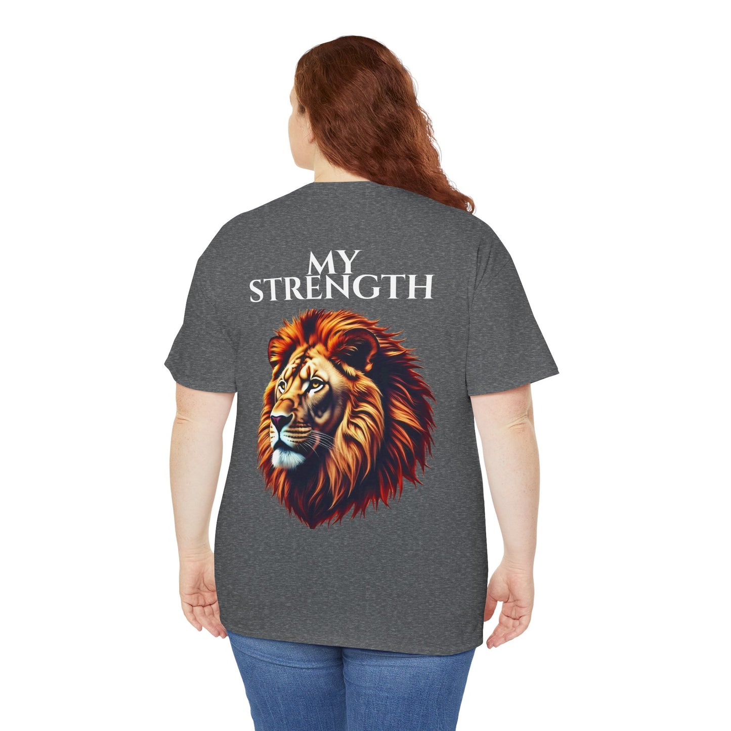 Empowering Lion Graphic Tee, Unisex Strength T-Shirt, Motivational Apparel, Gift for Him/Her, Inspirational Short Sleeve Shirt