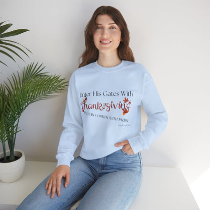 Thanksgiving Inspired Crewneck Sweatshirt, Cozy Fall Apparel, Holiday Gift, Family Gatherings, Inspirational Sweater