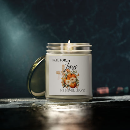 Fall for Jesus Scented Candles, Faith-Based Gifts, Joyful Home Decor, Bible Verse Candles, Christian Fall Decor