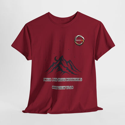 Mountain Moon Graphic Tee — Minimalist Nature T-Shirt with Celestial Design