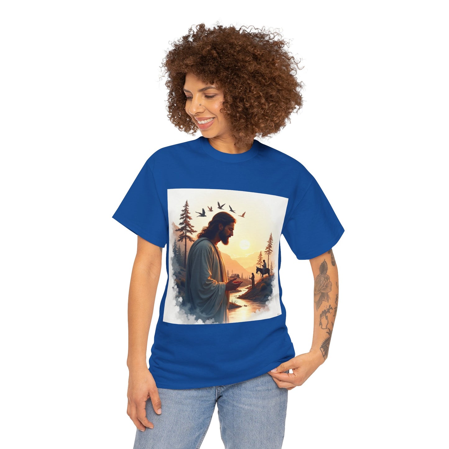 Christian Jesus Nature T-Shirt — Inspirational Faith Forest Graphic Tee