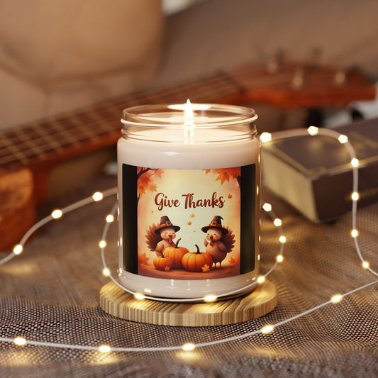 Thanksgiving Soy Candle, Fall Home Decor, Autumn Scented Candle, Cozy Gift for Her, Holiday Table Decoration