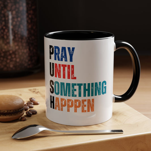 Inspirational Accent Coffee Mug | Motivational Quote Mug | Prayer Coffee Cup | Self-Care Gift | Office & Home Decor