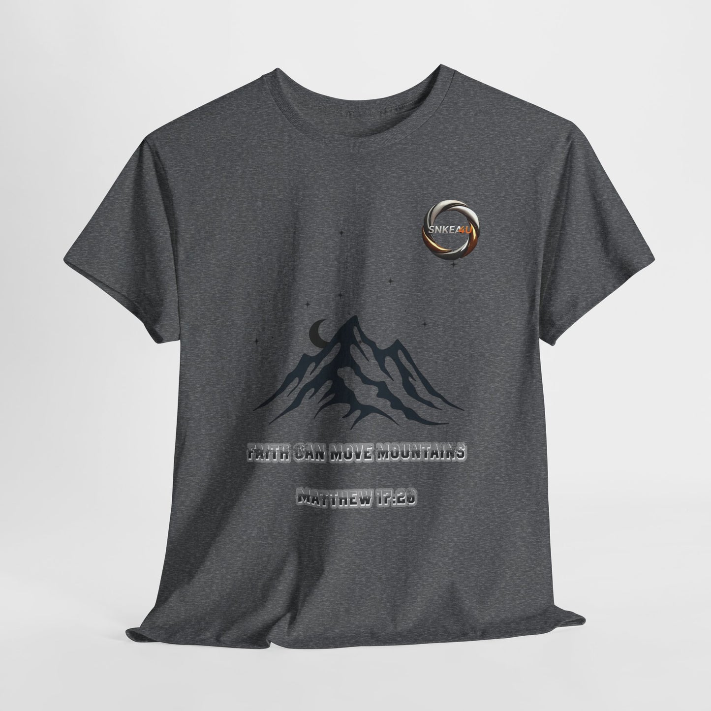 Mountain Moon Graphic Tee — Minimalist Nature T-Shirt with Celestial Design