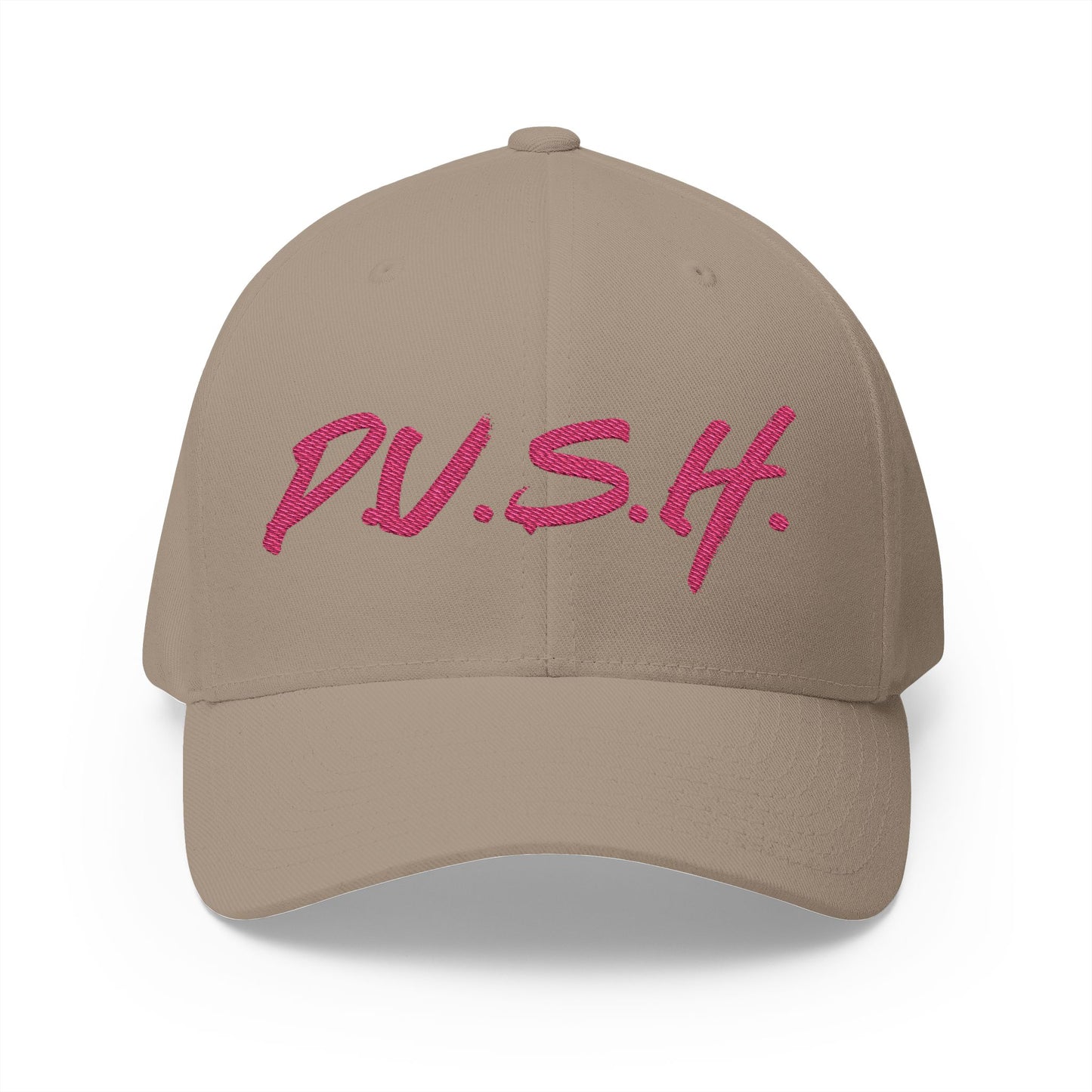 Embroidered 'P.U.S.H.' Script Baseball Cap — Motivational Pink Trucker Hat