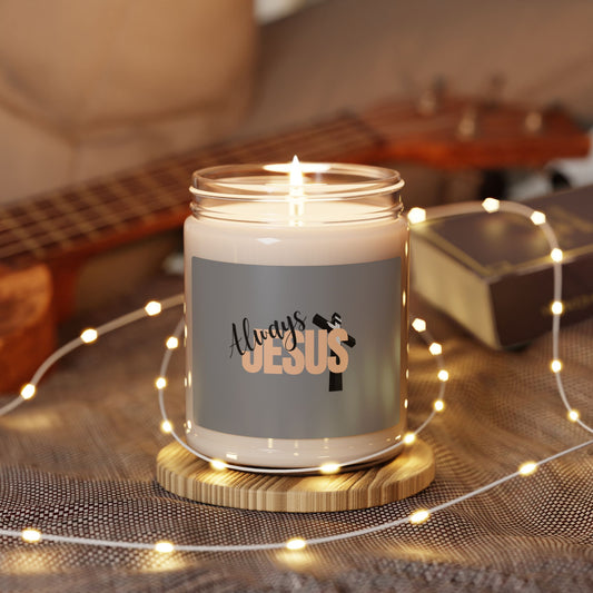 Always Jesus Scented Soy Candle - Inspirational Gift for Home, Relaxation, Faith-based Decor, Christian Gifts, Aromatherapy