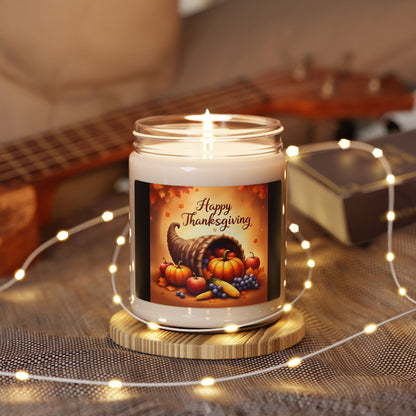 Thanksgiving Scented Soy Candle, Cozy Home Decor, Fall Aromatherapy, Gift for Friends, Holiday Candle, 9oz Soy Wax