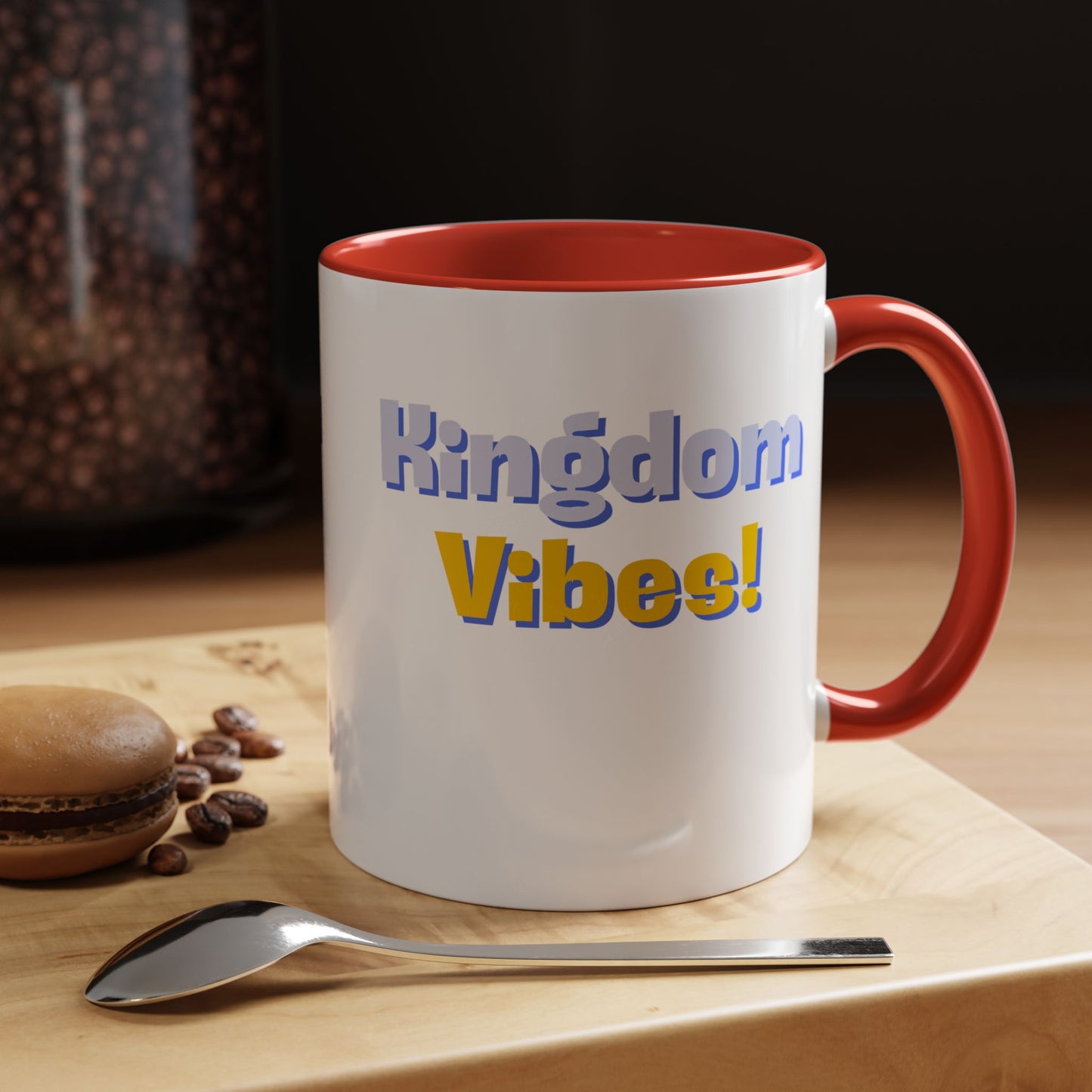 Kingdom Vibes Accent Coffee Mug - Perfect Gift for Coffee Lovers, Home Decor, Functional Art, Inspirational Quotes, Daily Motivation