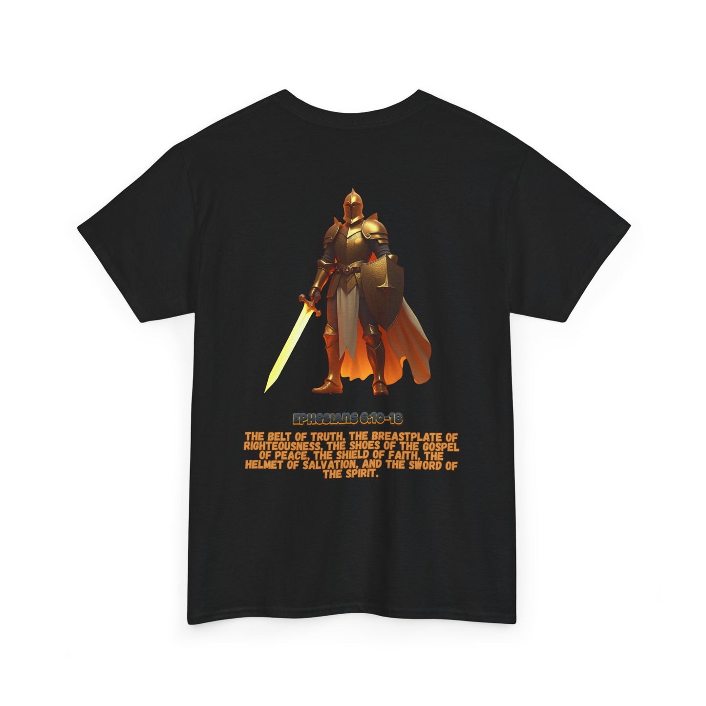 The Armor Of God - Knight Illustration Tee with Scripture Text (Ephesians 6:10-18)