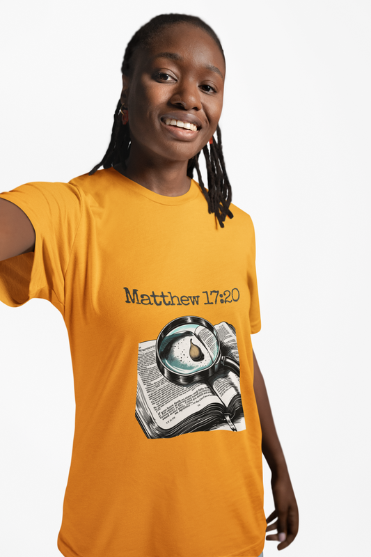 Faith-Inspired Unisex T-Shirt | Matthew 17:20 Graphic Tee, Inspirational Gift, Christian Apparel, Casual Wear, Religious Clothing