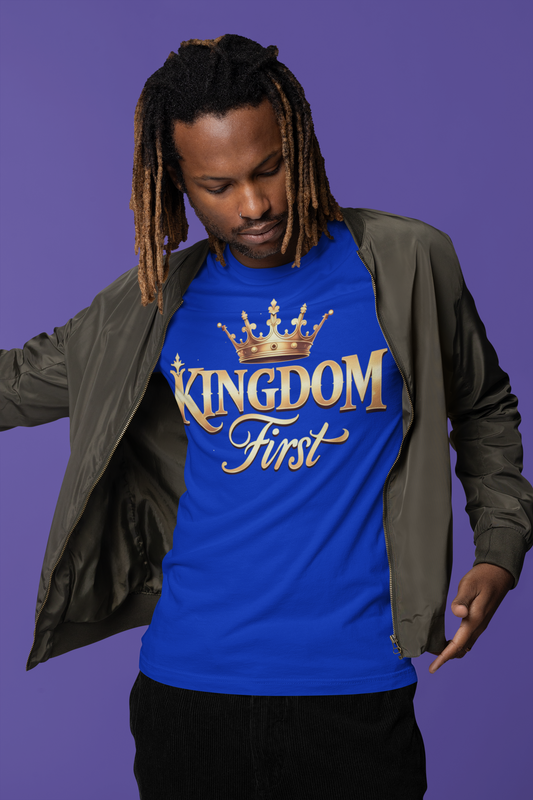 Kingdom First T-Shirt - Unisex Jersey Tee, Perfect for Royalty Lovers, Casual Outings, Birthdays, Motivational Gifts, Everyday Wear