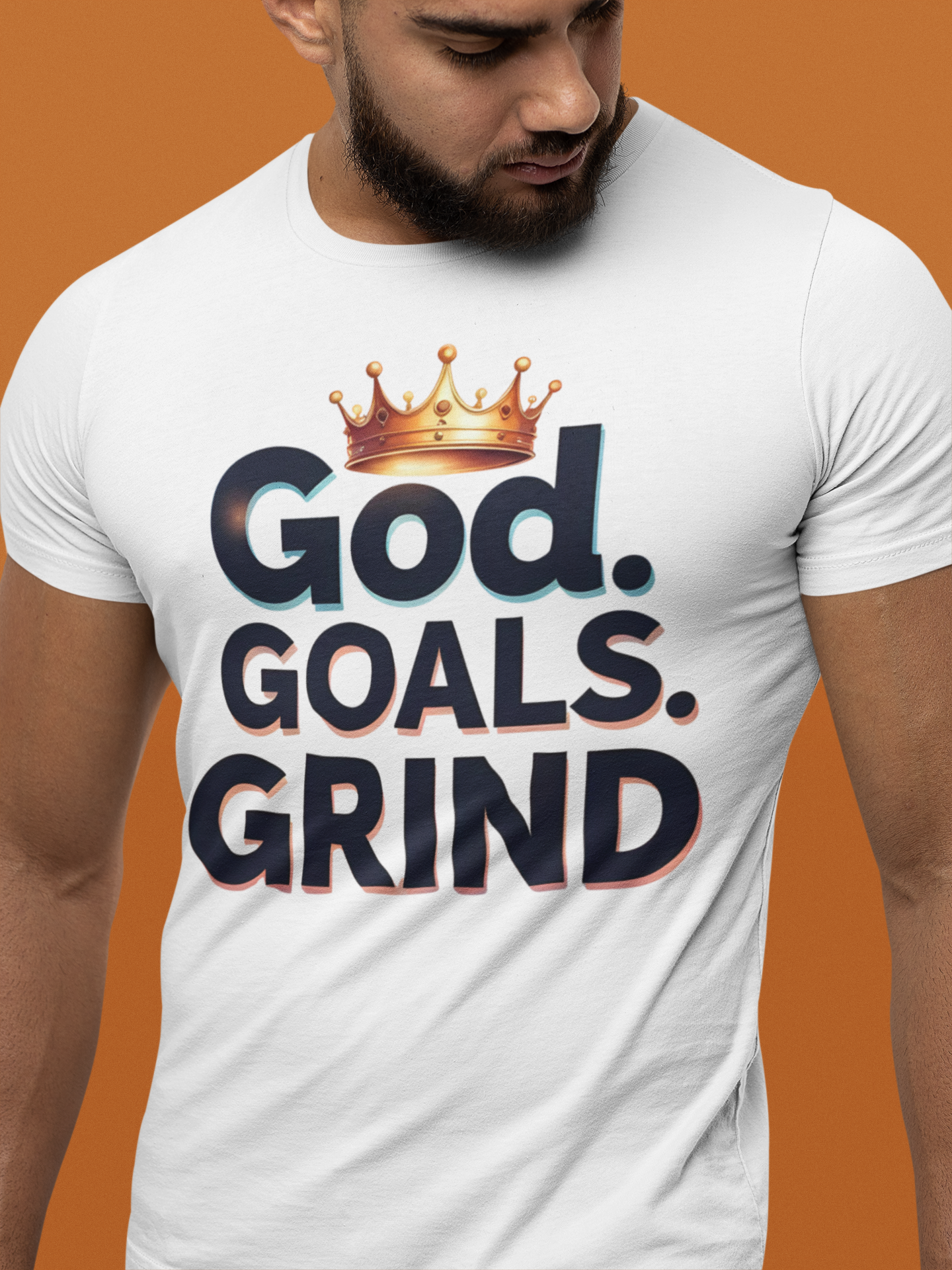 Motivational Unisex Tee, God Goals Grind Shirt, Inspirational Fitness Apparel, Positive Mindset T-Shirt, Empowerment Gift Idea