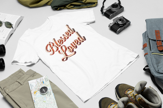 Blessed Loved Unisex Jersey Tee, Inspirational Shirt, Everyday Wear, Gift for Loved Ones, Positive Affirmation Top, Casual Style