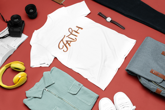Faith Unisex Short Sleeve Tee, Inspirational Shirt, Casual Wear, Gift for Friends, Everyday Comfort, Positive Message Tee