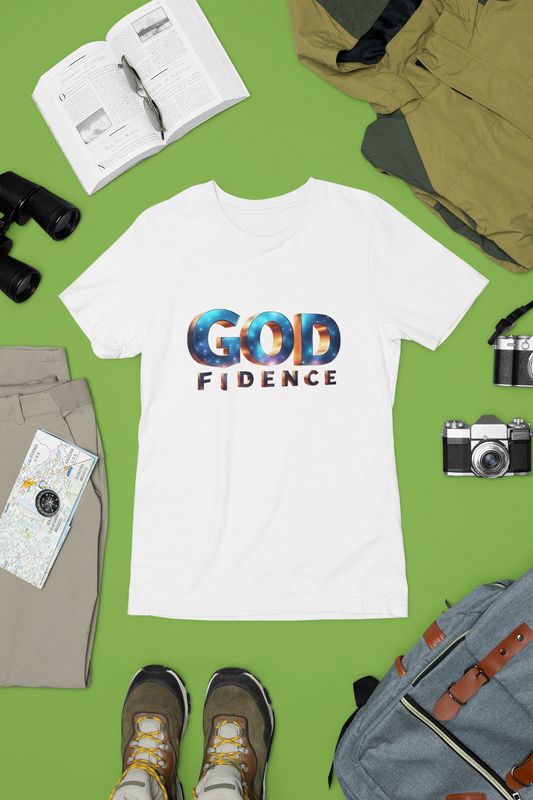 Godfidence Unisex Tee - Inspirational Cotton Shirt for Faith, Hope, Encouragement, Gift for Believers, Everyday Wear