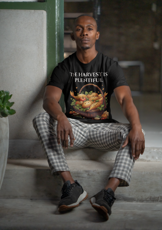 Harvest Inspired Unisex Tee: Celebrate Seasonal Abundance, Fall Fashion, Thanksgiving Shirt, Gardening Gift, Vintage Farm Style