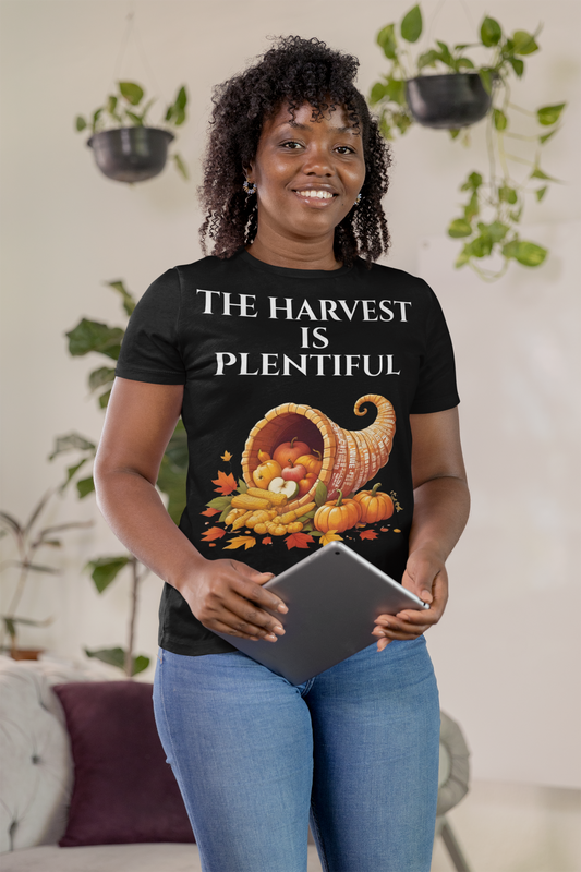 Harvest Plentiful Tee - Unisex Fall T-Shirt for Thanksgiving, Autumn Gatherings, Seasonal Celebrations, Cozy Outfits