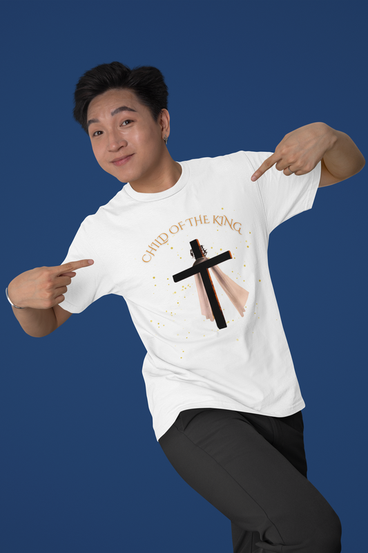 Christian Inspirational Tee, "Child of the King" Shirt, Faith-Based Apparel, Religious Gifts, Perfect for Church & Celebrations