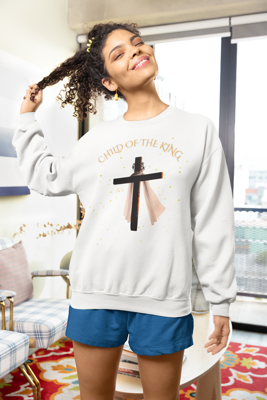 Inspirational Sweatshirt for Faithful Souls, Cozy Religious Gift, Unisex Crewneck for Church, 'Child of the King' Design, Perfect for [...]