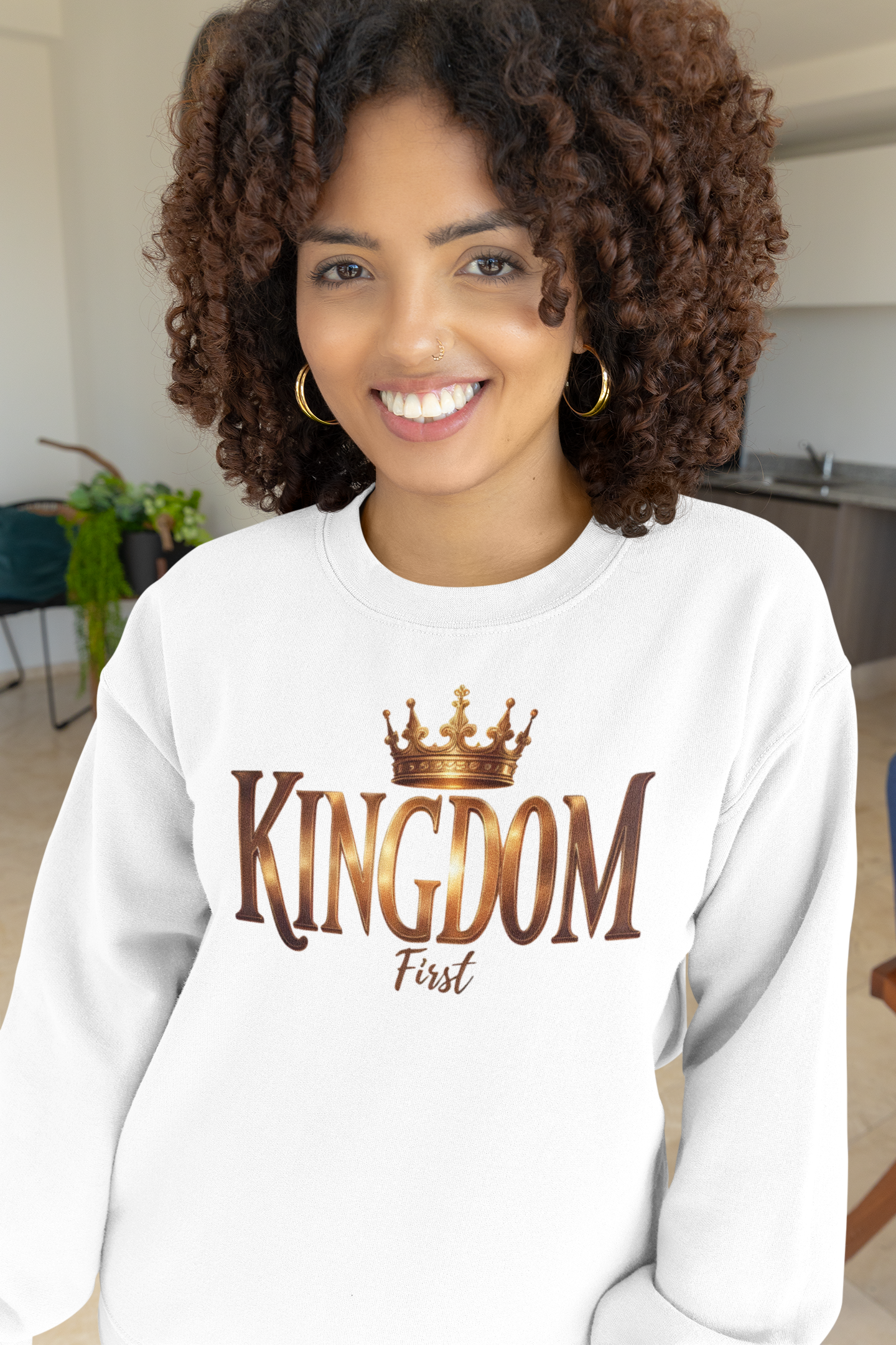 Kingdom First Sweatshirt - Stylish Unisex Crewneck for Cozy Days, Perfect Gift for Faith, Family and Trendy Wardrobe