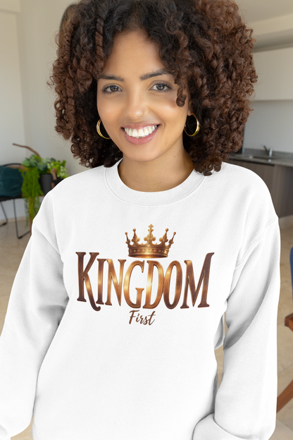 Kingdom First Sweatshirt - Stylish Unisex Crewneck for Cozy Days, Perfect Gift for Faith, Family and Trendy Wardrobe