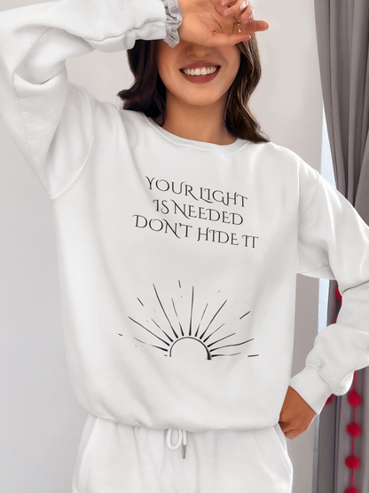 Inspirational Quote Crewneck Sweatshirt - Motivational Gift, Cozy Layering, Affirmation Apparel, Unisex Fashion, Uplifting Clothing