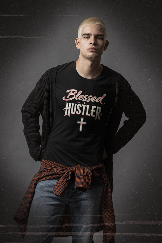 Blessed Hustler Crewneck Sweatshirt | Casual Faith Apparel, Unisex Streetwear, Inspirational Gift, Christian Clothing, Cozy Everyday Wear