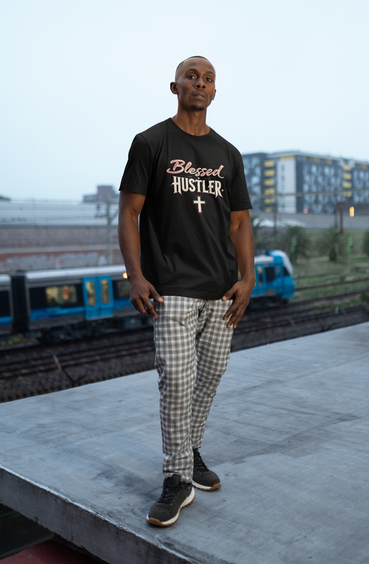 Blessed Hustler Tee - Unisex Jersey Short Sleeve, Motivation Shirt for Entrepreneurs, Gift for Holidays, Casual Wear, Positive Vibes