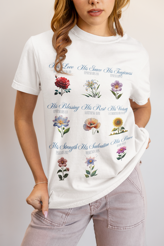 Floral Affirmation T-Shirt, Unisex Graphic Tee for Positive Vibes, Gift for Nature Lovers, Self-Care Fashion, Spring Celebration Wear