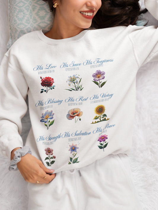 Floral Inspirational Sweatshirt | Cozy Crewneck for Self-Care, Gift for Her, Spring/Fall Layer, Positive Affirmation Apparel