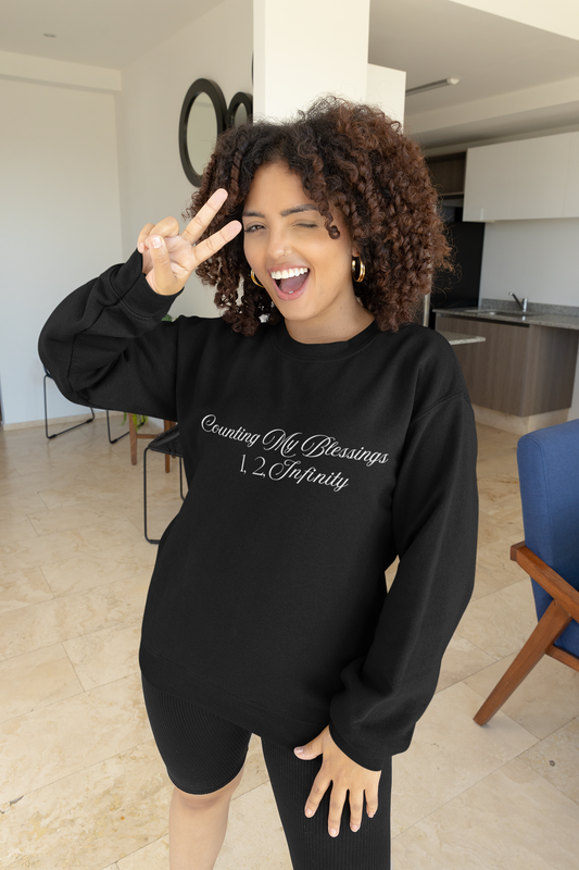 Counting My Blessings Sweatshirt, Cozy Unisex Crewneck, Inspirational Gift, Everyday Wear, Faith-Based Apparel, Perfect for Gratitude Days