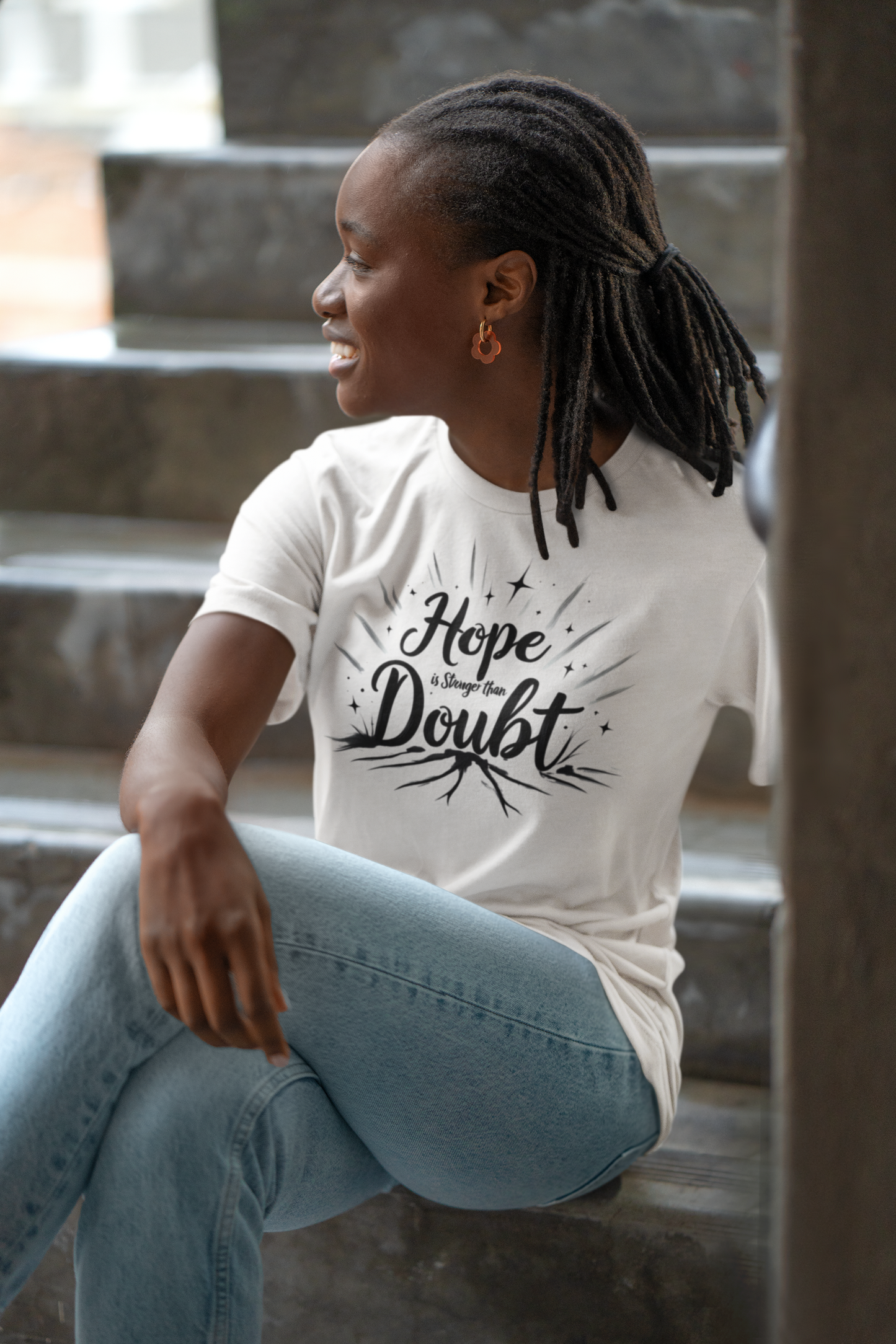 Hope & Doubt Inspirational Tee, Motivational Shirt, Unisex Graphic T-Shirt, Gift for Friends, Positive Vibes Apparel