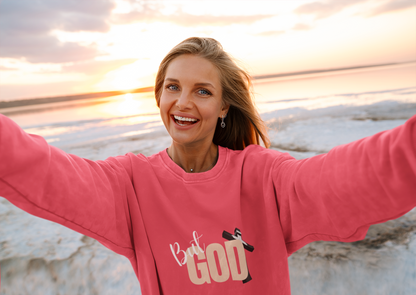 Faith-Inspired Crewneck Sweatshirt, Cozy Apparel, Christian Gift, Inspirational Fashion, Holiday Wear, God's Love Sweatshirt