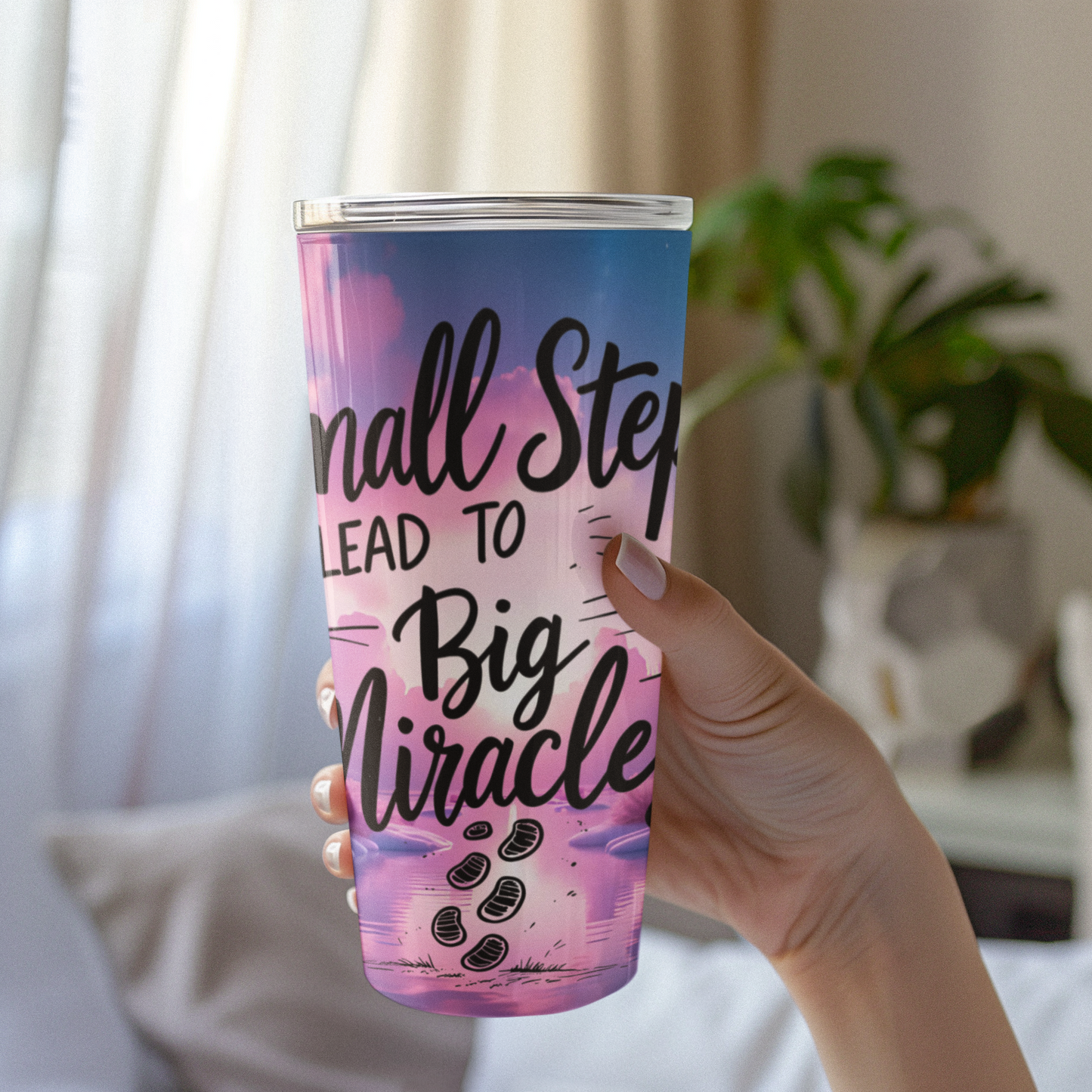 Inspirational Tumbler, Motivational Drinkware, Stylish Travel Cup, Gift for Dreamers, Perfect for On-the-Go