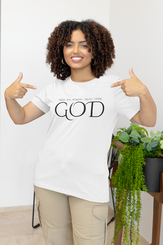 God Inspirational Unisex Tee | Faith Shirt, Christian Apparel, Gift for Believers, Casual Faith Wear, Everyday Inspiration