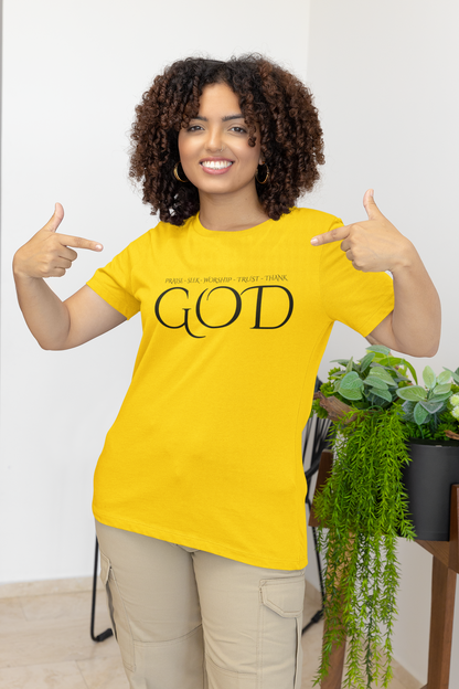 God Inspirational Unisex Tee | Faith Shirt, Christian Apparel, Gift for Believers, Casual Faith Wear, Everyday Inspiration