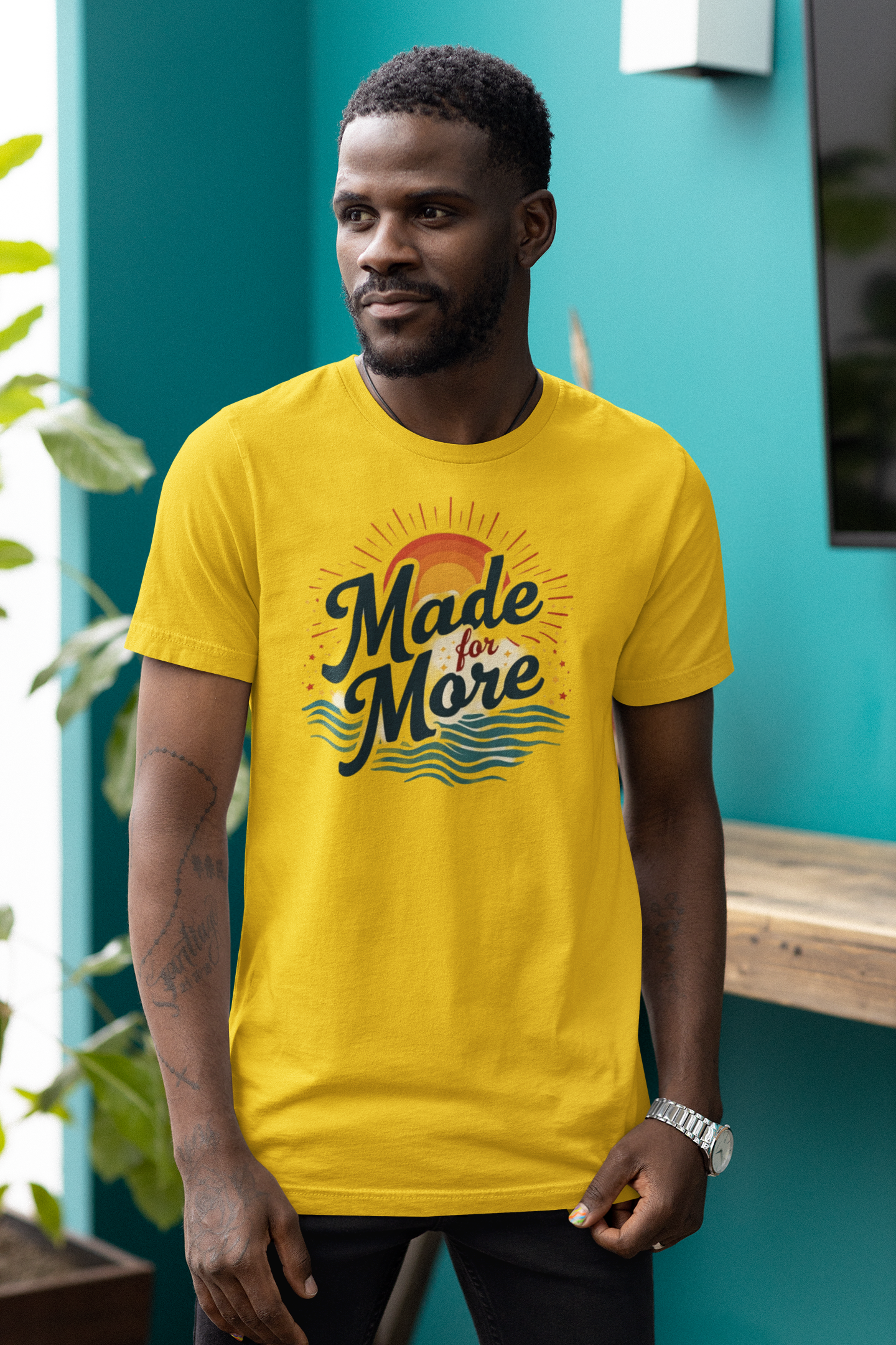 Sunset Vibe Unisex Tee, Casual Summer Shirt, Beach Ready Gift, Motivational Outfit, Made for More Clothing