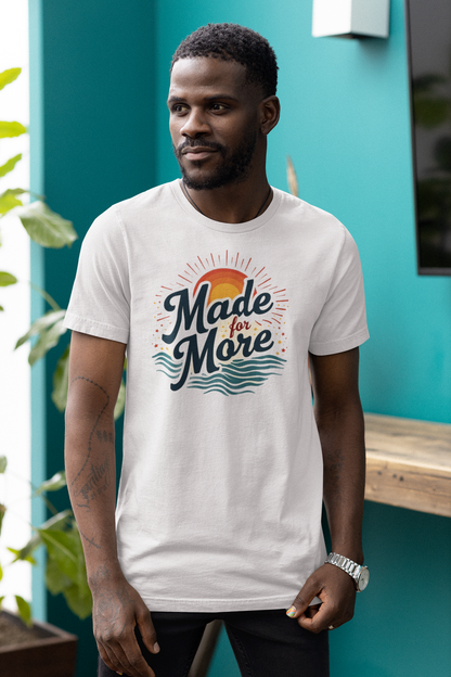 Sunset Vibe Unisex Tee, Casual Summer Shirt, Beach Ready Gift, Motivational Outfit, Made for More Clothing