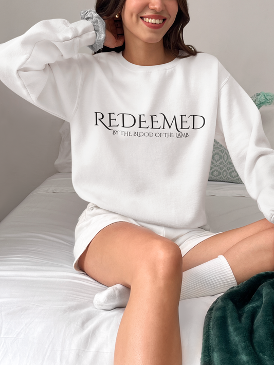Redeemed Crewneck Sweatshirt | Unisex Heavy Blend, Faith-Inspired Apparel, Cozy Gift, Sunday Wear, Casual Style, Inspirational Clothing